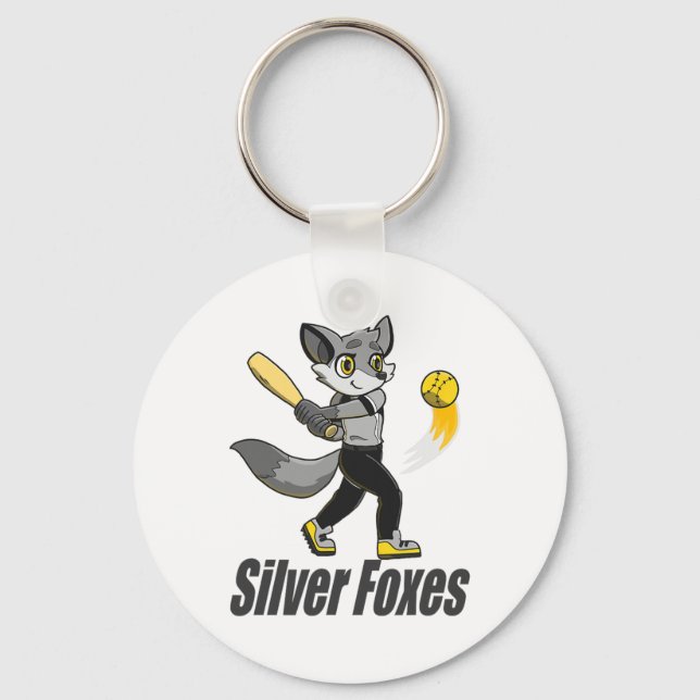 Silver Foxes Softll  Keychain (Front)