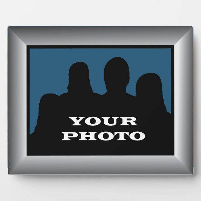 Silver Frame Your Photo 8 x 10 Horizontal Plaque 2 (Front)