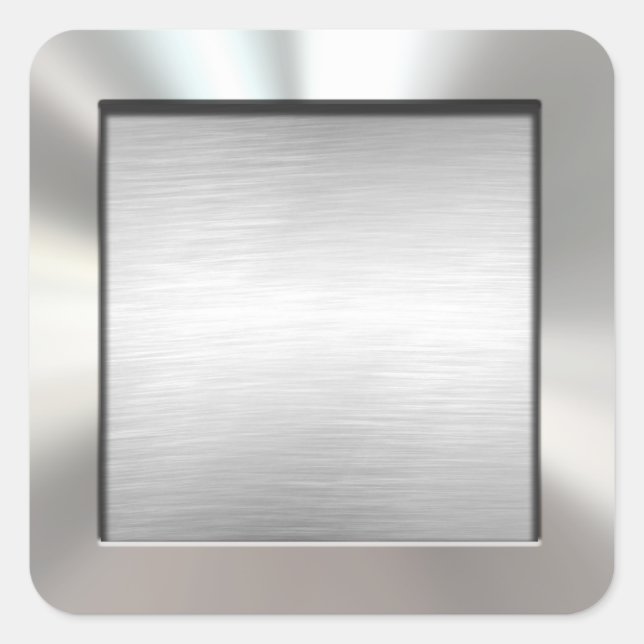 Silver Framed Brushed Metal Stickers (Front)