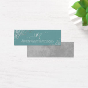Silver Frills Mariage Turquoise RSVP Carte en lign