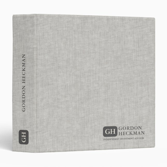 Silver frozen winter linen texture binder (Front/Spine)