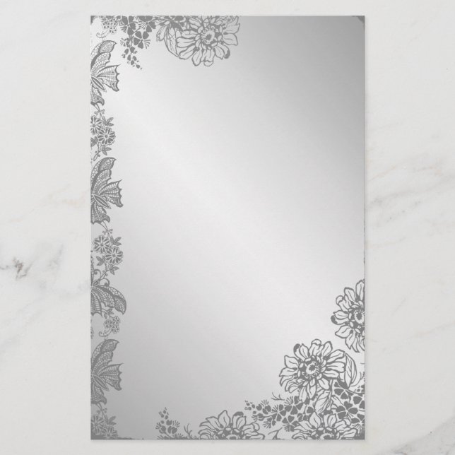 Silver Garden Stationery (Front)