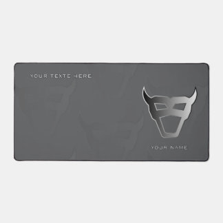 Silver Geometric Bull Pro Gamer Mousepad