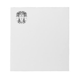 Silver Geometric Lions Head Notepad