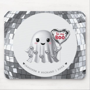 Silver Ghost Valentine with Names Year Pattern Mouse Pad