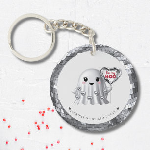 Silver Ghost Valentine's Pattern Keychain