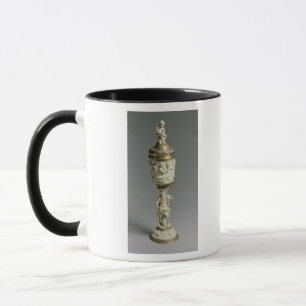 Silver gilt and carved ivory goblet mug