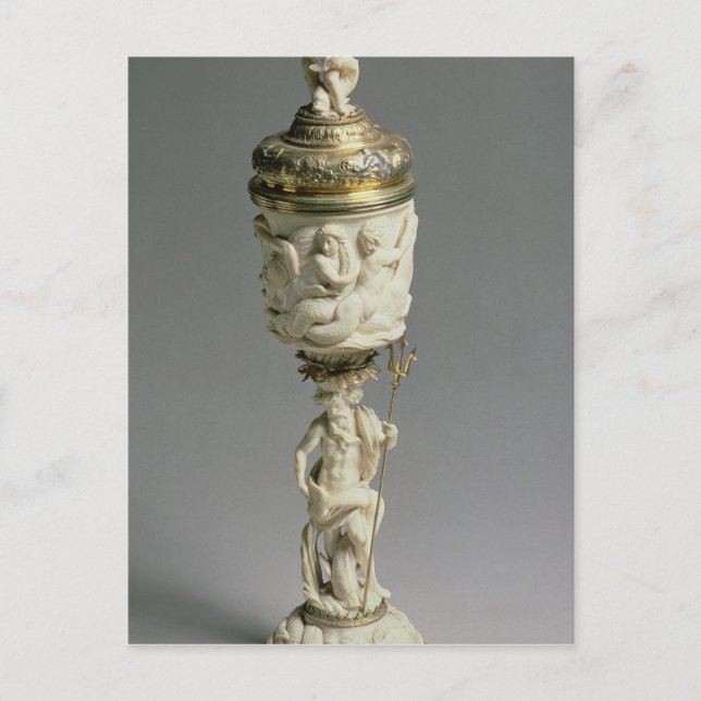 Silver gilt and carved ivory goblet postcard (Front)