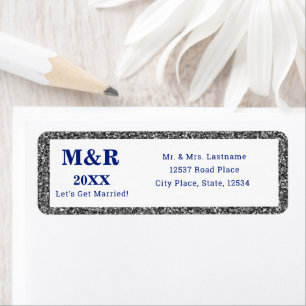 Silver Glam & Royal Blue Mariage Adresse