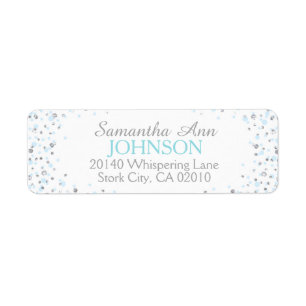 Silver Glitter and Blue Dot Sprinkles