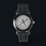 Silver Glitter and Sparkle Monogram Luxury Watch<br><div class="desc">Silver Faux Glitter and Sparkle Elegant Monogram Watch. This Watch can be customized to include your initial and first name. The Glitter Watch makes a great Bridal Shower,  Birthday Party or Bachelorette Party gift for that special person who loves pink.</div>