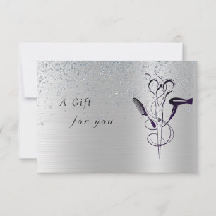 Silver Glitter Beauty Salon gift certificate