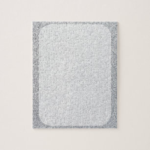 Silver glitter blank template jigsaw puzzle