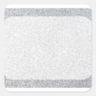 Silver glitter blank template square sticker