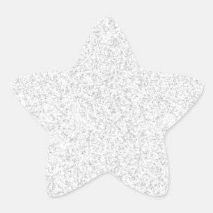 Silver glitter blank template star sticker