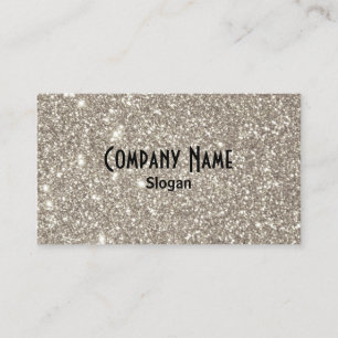 Silver Glitter Business Card