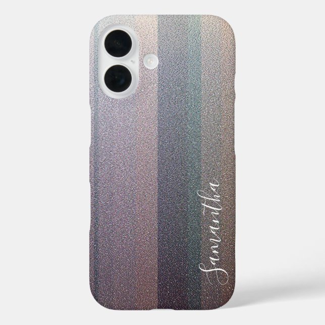 Silver Glitter & Colourful Light Stripes Case-Mate iPhone Case (Back)