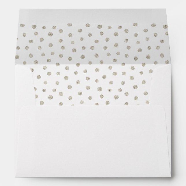 Silver glitter dots envelope (Back (Bottom))