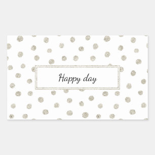 Silver glitter dots sticker