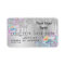 Silver glitter drips Credit Card hologram add logo