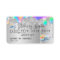 Silver glitter drips Credit Card hologram add name