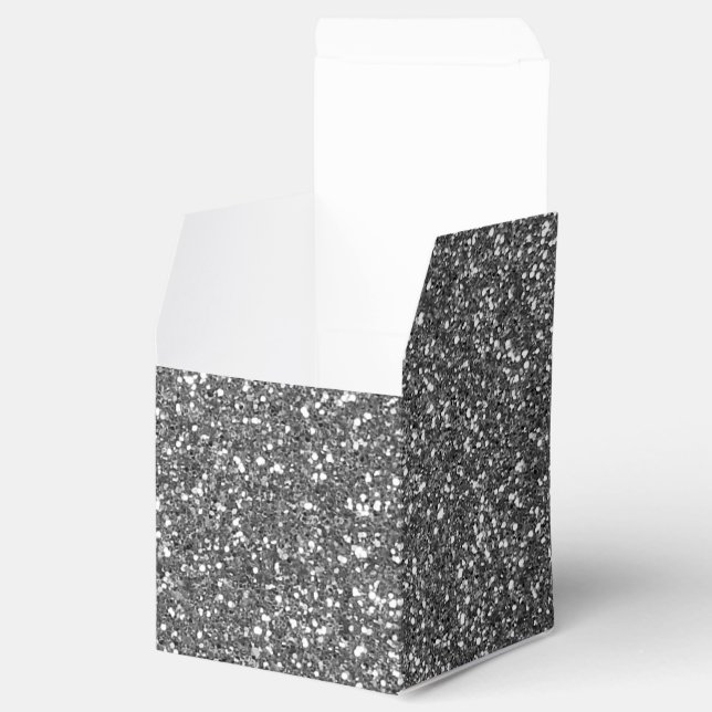 Silver Glitter Favor Box (Opened)