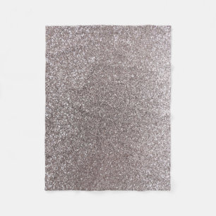 Silver glitter fleece blanket