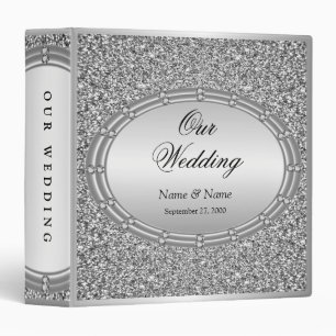 Silver Glitter Frame Album Binder