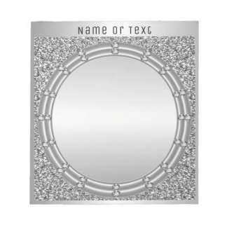 Silver Glitter Frame Notepad