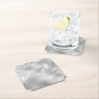 Silver Glitter Glitzy Snowflakes