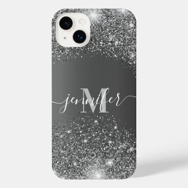 Silver Glitter iPhone Case (Back)