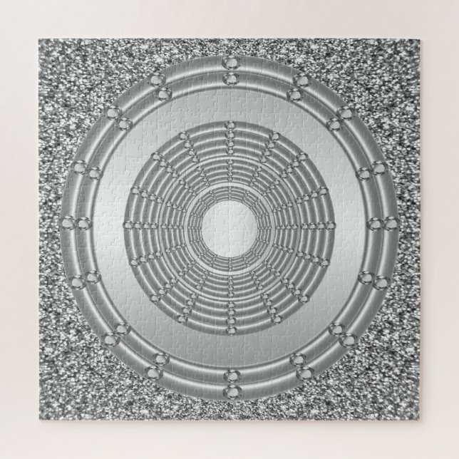 Silver Glitter Jigsaw Puzzle (Vertical)
