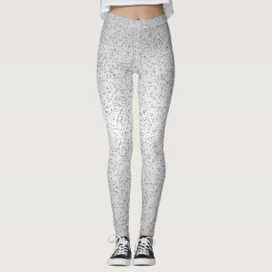 Silver Glitter Look Leggings