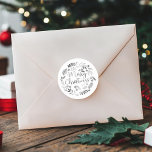 Silver Glitter Merry Christmas Classic Round Sticker<br><div class="desc">Simple silver Christmas sticker is great for Holiday gift decoration and Christmas gifts and cards.</div>