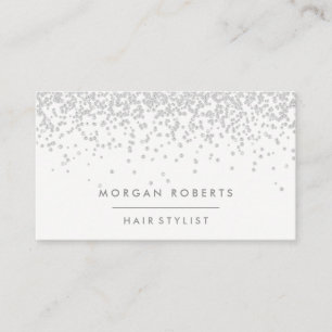 Silver Glitter Modern Grey all occupations Business Card