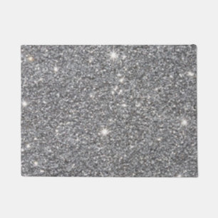 Silver Glitter Pattern Desgin Doormat