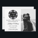 Silver Glitter Poker Chip Casino Wedding Photo Save The Date<br><div class="desc">Celebrate in style with these modern and very trendy wedding save the date cards. This design is easy to personalize with your own special photo & wording and your guests will be thrilled when they receive these fabulous cards. Matching can be found in the collection.</div>