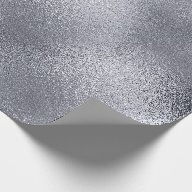 Silver Glitter Shiny Glass Ice Vip Wrapping Paper (Corner)