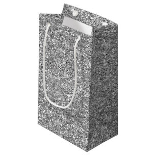 Silver Glitter Small Gift Bag