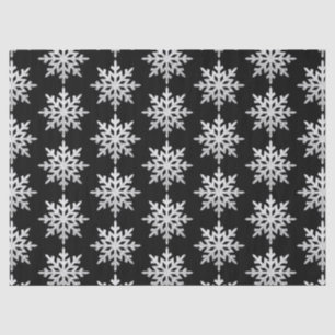 Silver Glitter Snowflake Tissue Paper