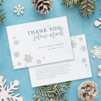Silver Glitter Snowflakes Winter Bridal Shower