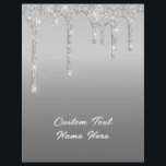 Silver Glitter Sparkle Drips Text Name Letterhead<br><div class="desc">Custom Text Silver Grey Glitter Sparkle Drips Wedding or Party Supplies / Gift - Add Your Unique Text / Name or Remove Text - Make Your Special Gift - Resize and move or remove and add text / elements with customization tool. Design by MIGNED. Please see my other projects /...</div>