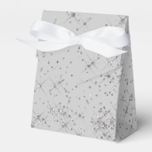 Silver Glitter Sparkles Favor Box