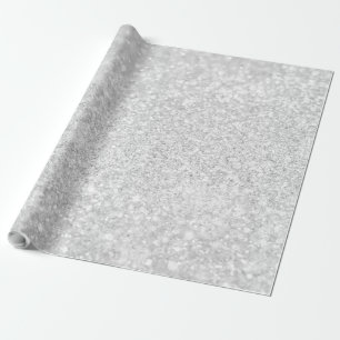 Silver Glitter Sparkley Wrapping Paper