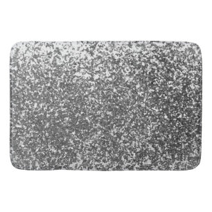 Silver glitter texture bath mat