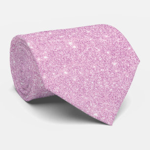 Silver Glitter Texture Purple Sparkling Shiny Tie