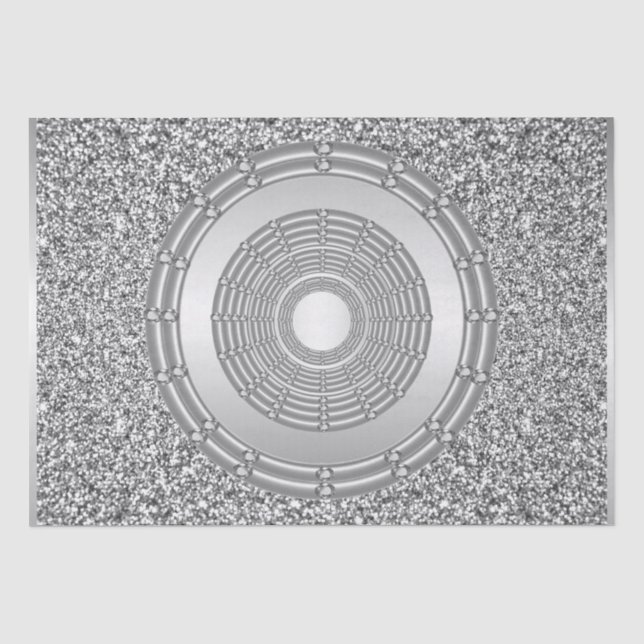 Silver Glitter Tissue Paper (Front)