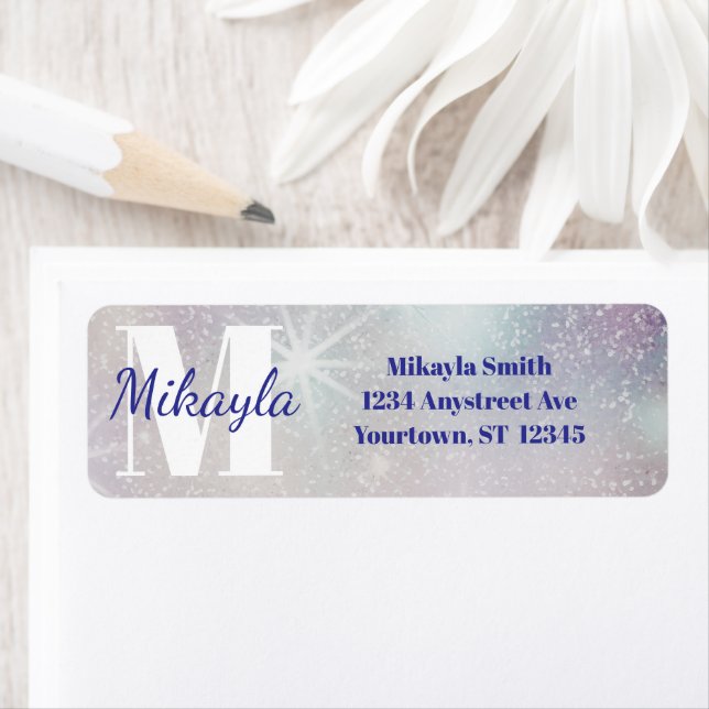 Silver Glitter with Stars (En situation)