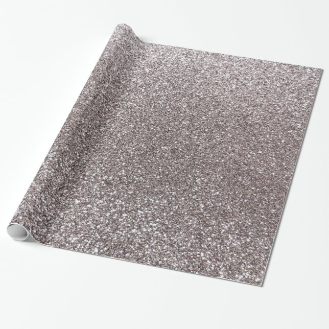 Silver glitter wrapping paper (Unrolled)