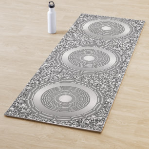 Silver Glitter Yoga Mat